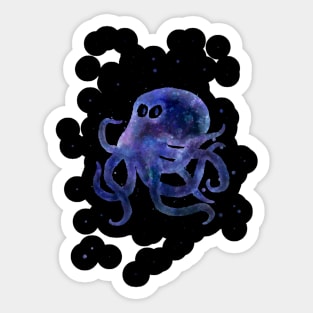 Space Octopus watercolor Sticker